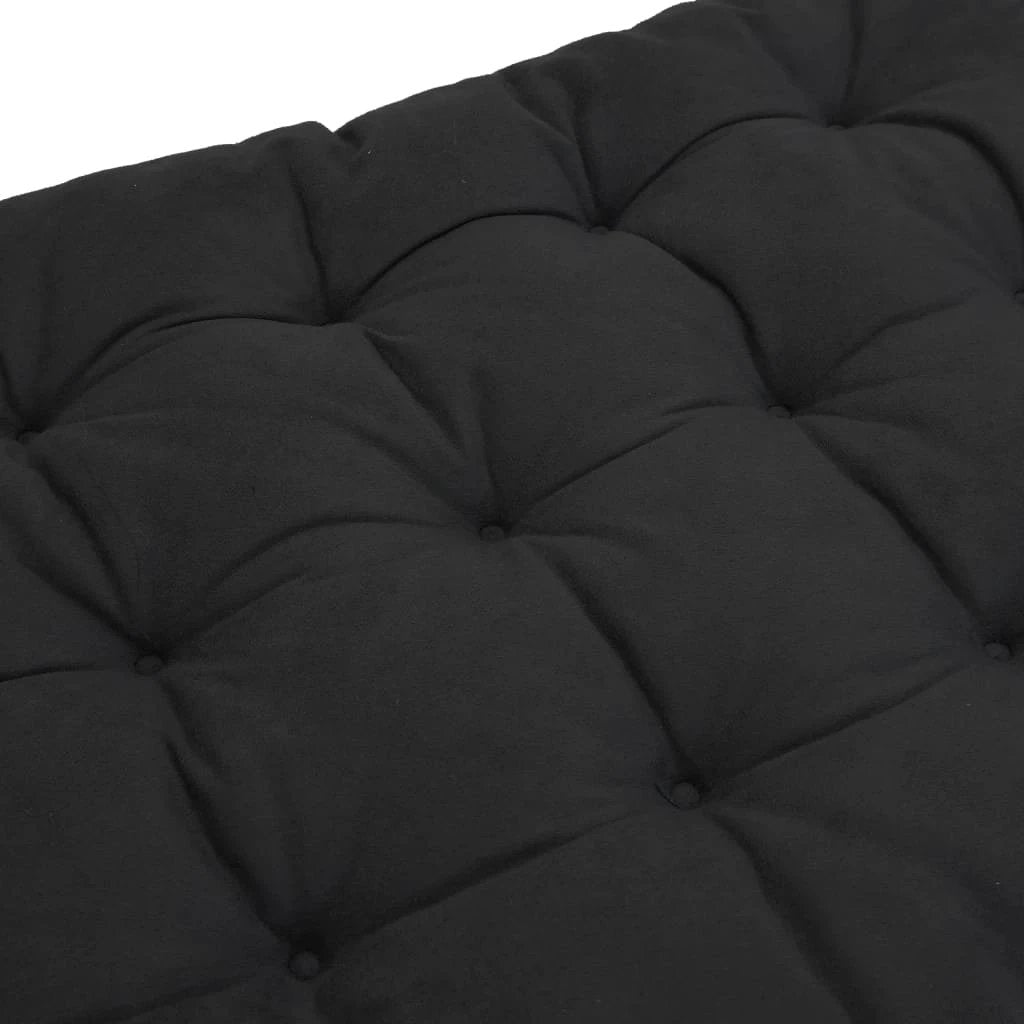 vidaXL Sun Lounger Cushion Black 160x50x10 cm Faux Suede Leather by vidaXL