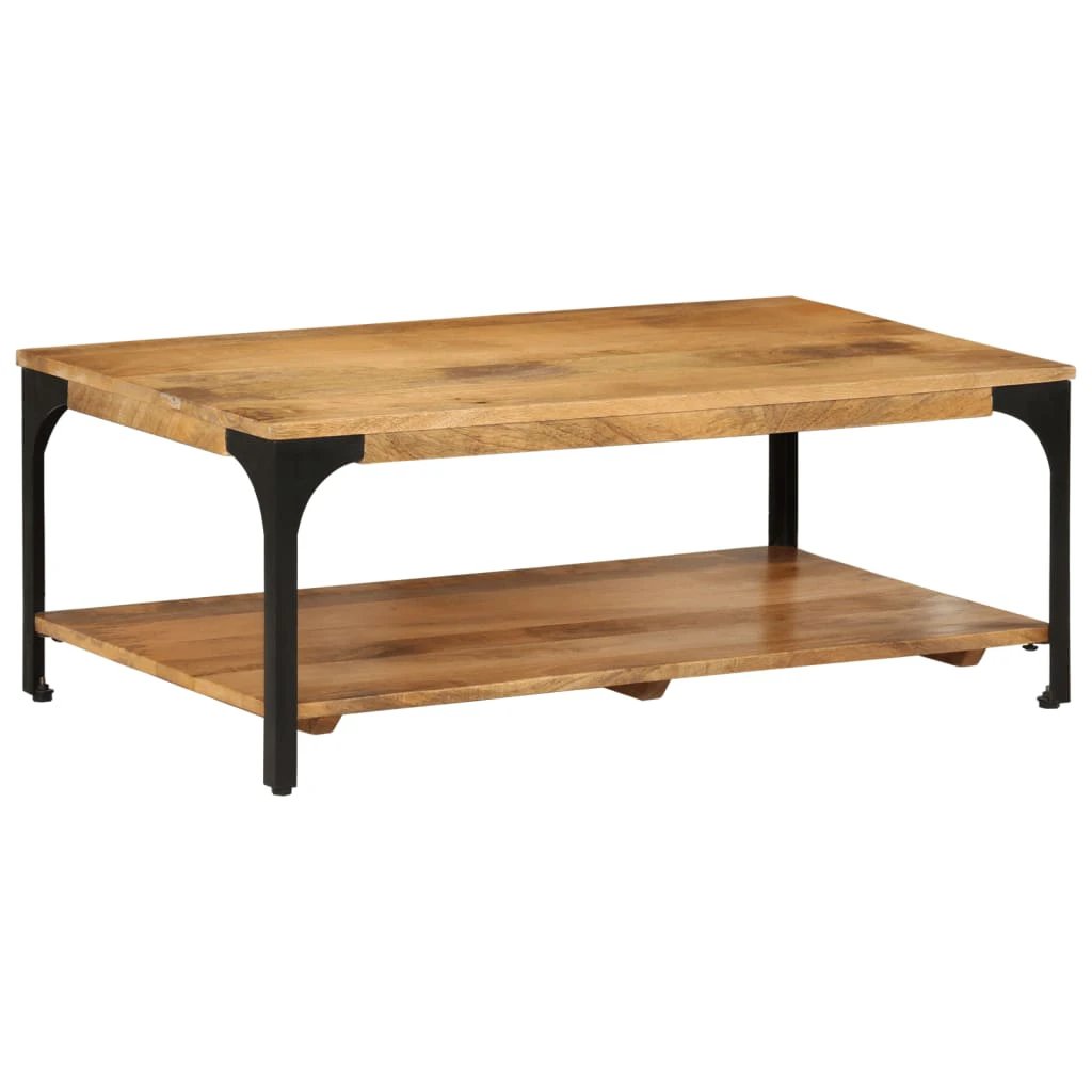 vidaXL vidaXL 2-Layer Coffee Table 100x55x38 Mango Steel - Coffee Table