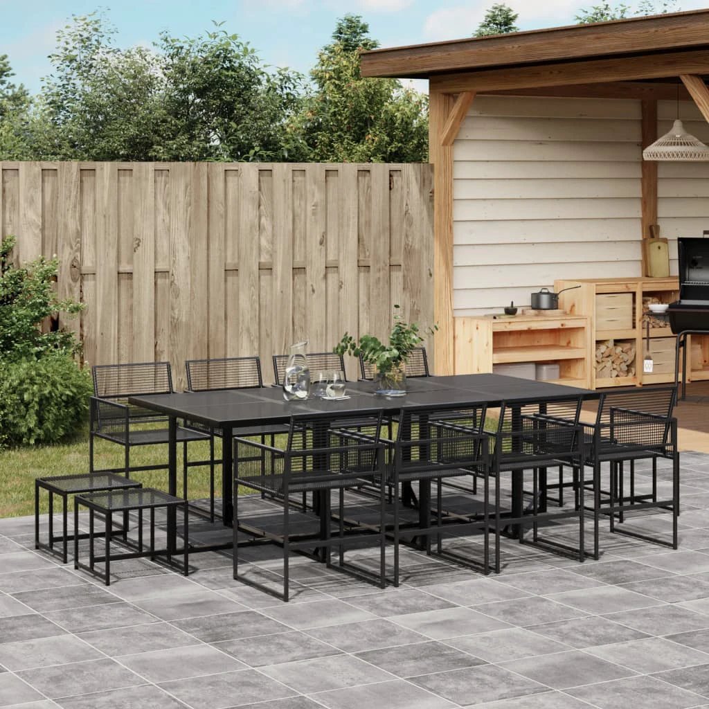 vidaXL VidaXL 9 Piece Garden Dining Set Durable Poly Rattan Patio - Garden Set