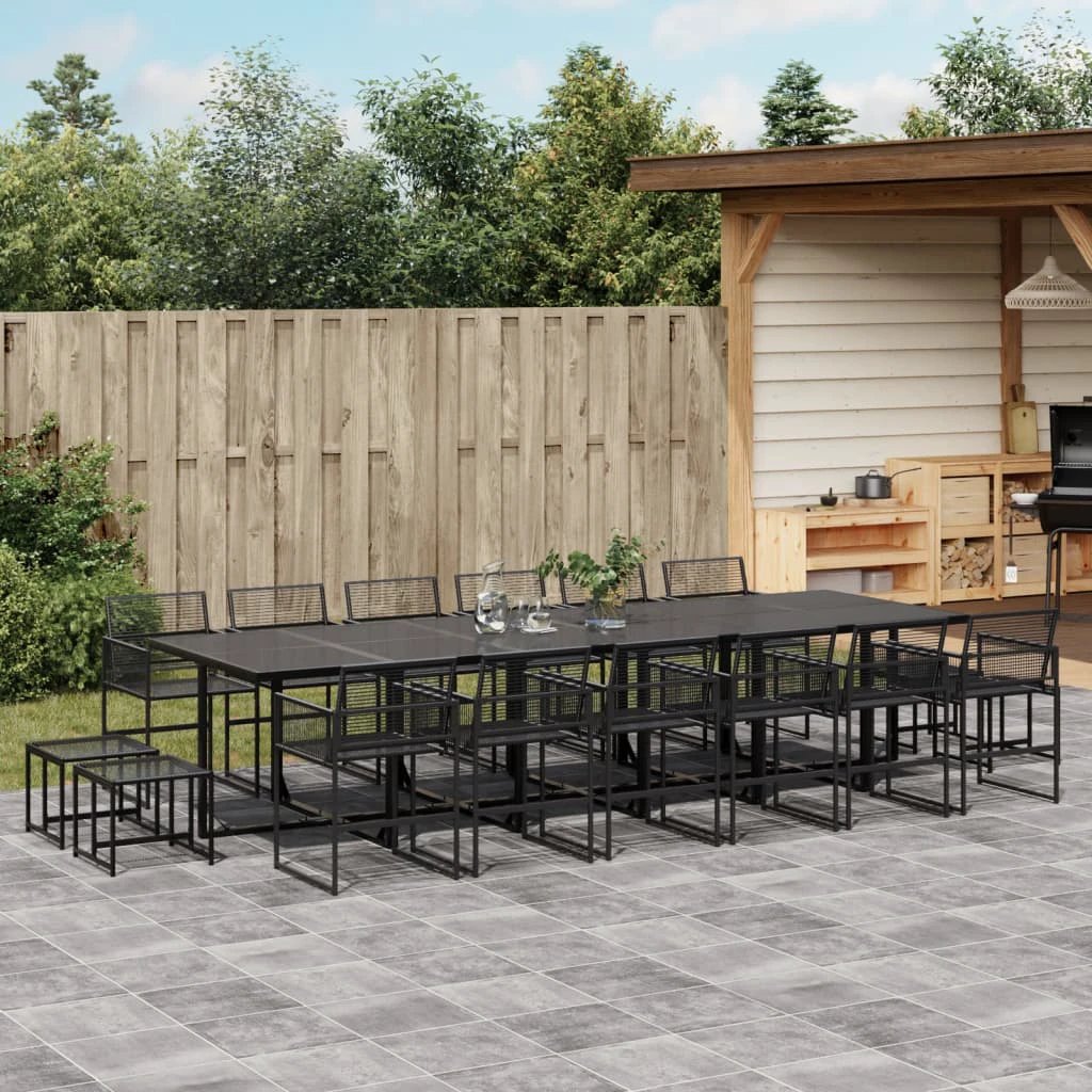 vidaXL VidaXL 9 Piece Garden Dining Set Durable Poly Rattan Patio - Garden Set