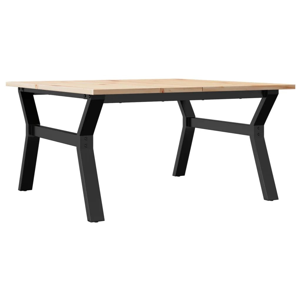 vidaXL VidaXL Coffee Table 80x80x45 YFrame Pine Iron - Coffee Table