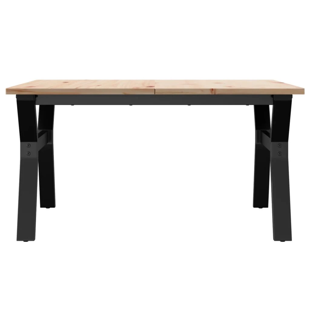 vidaXL VidaXL Coffee Table 80x80x45 YFrame Pine Iron - Coffee Table