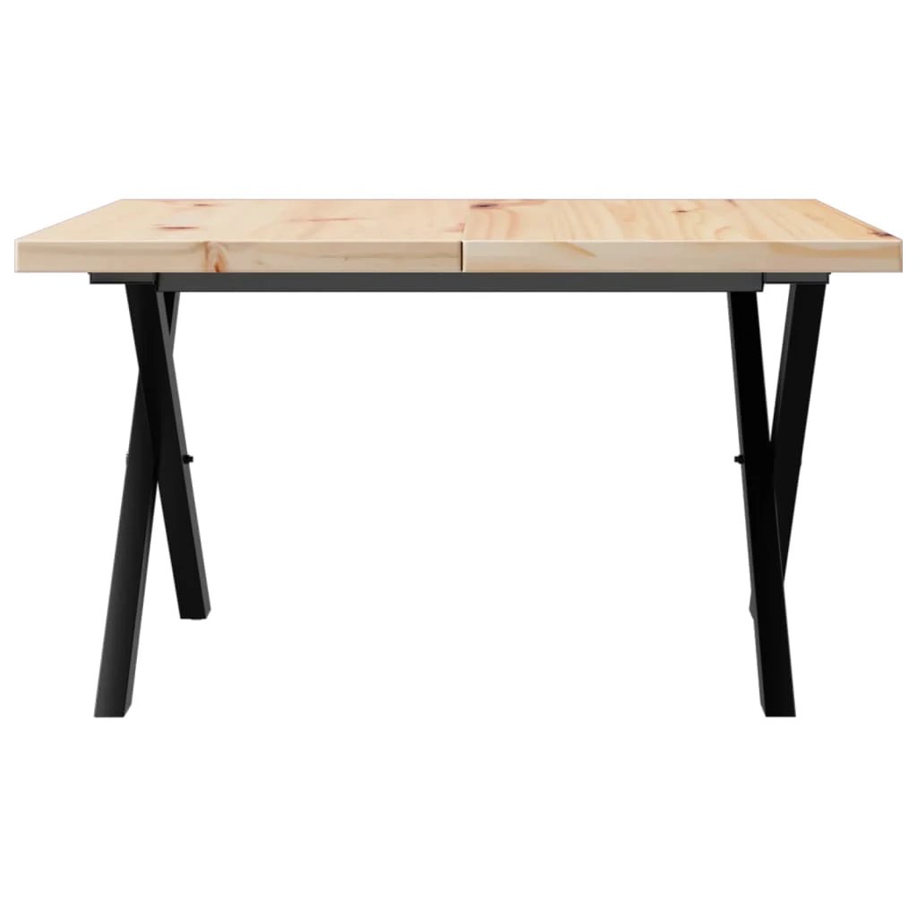 vidaXL VidaXL Coffee Table 60x60x40.5 cm Solid Pine and Cast Iron Frame for Living Room - Coffee Table