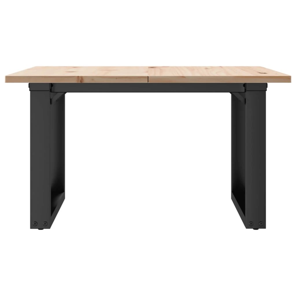 vidaXL VidaXL Coffee Table 60x60x40 Cm O Frame Solid Pine Cast Iron Living Room Decor Accent - Coffee Table