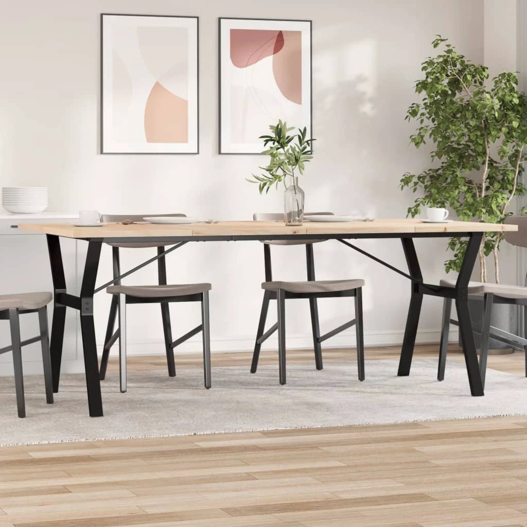 vidaXL vidaXL Dining Table 200x100x75.5 Cast Iron Home - Dining Table
