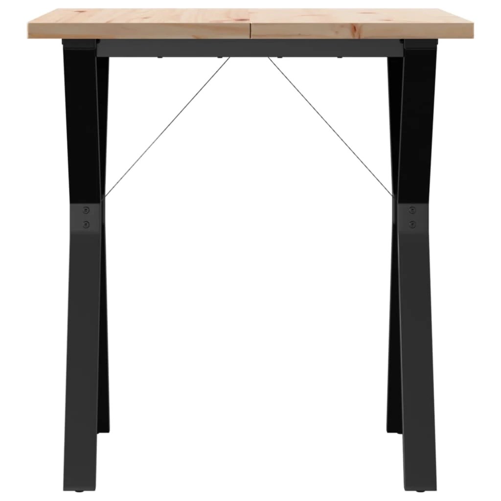 vidaXL VidaXL Table 70x70x75.5 Pine Iron Y-Frame Family - Dining Table
