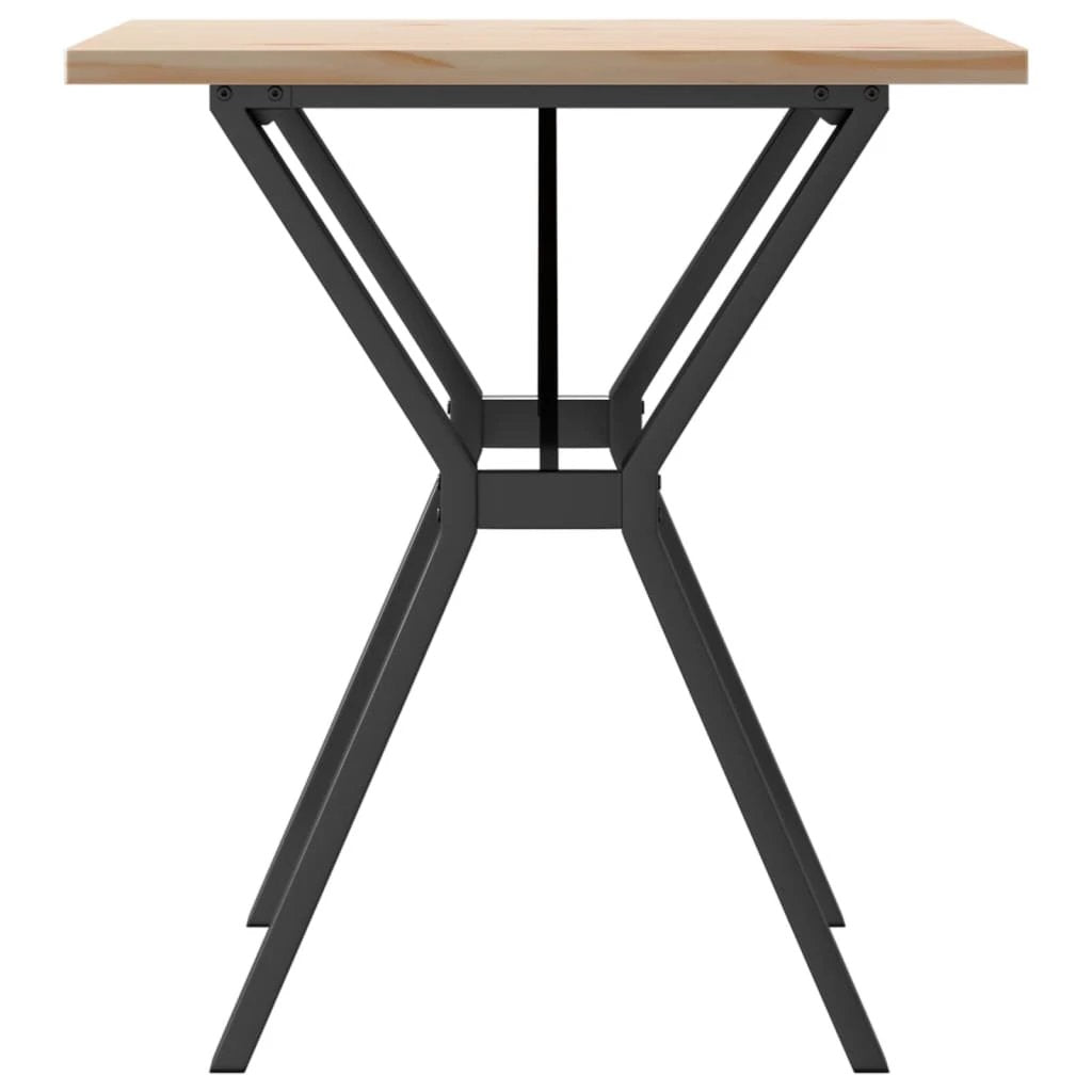 vidaXL VidaXL Table 70x70x75.5 Pine Iron Y-Frame Family - Dining Table