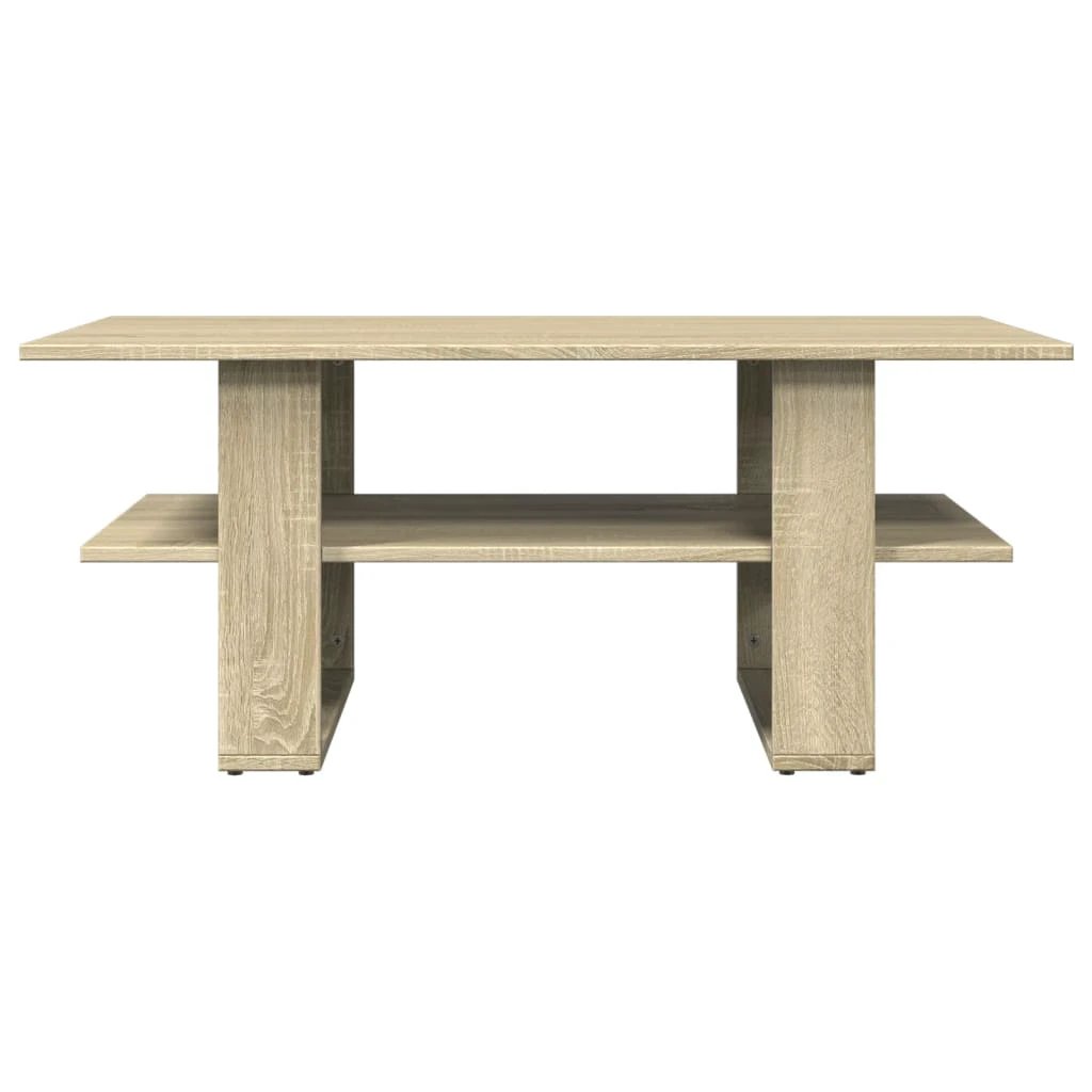 VidaXL Coffee Table Sonoma Oak 102x55x42 cm Moisture-Resistant Engineered Wood With Shelf Living Room by vidaXL