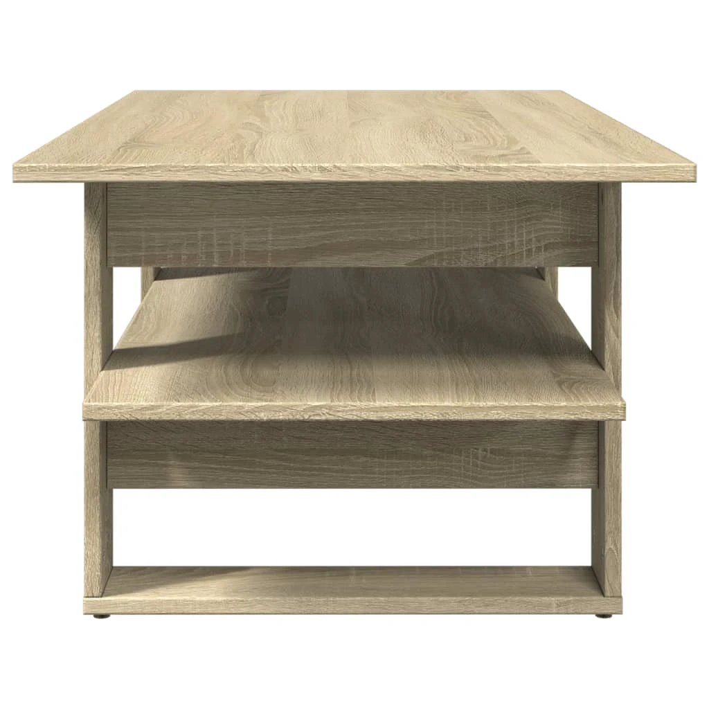 VidaXL Coffee Table Sonoma Oak 102x55x42 cm Moisture-Resistant Engineered Wood With Shelf Living Room by vidaXL
