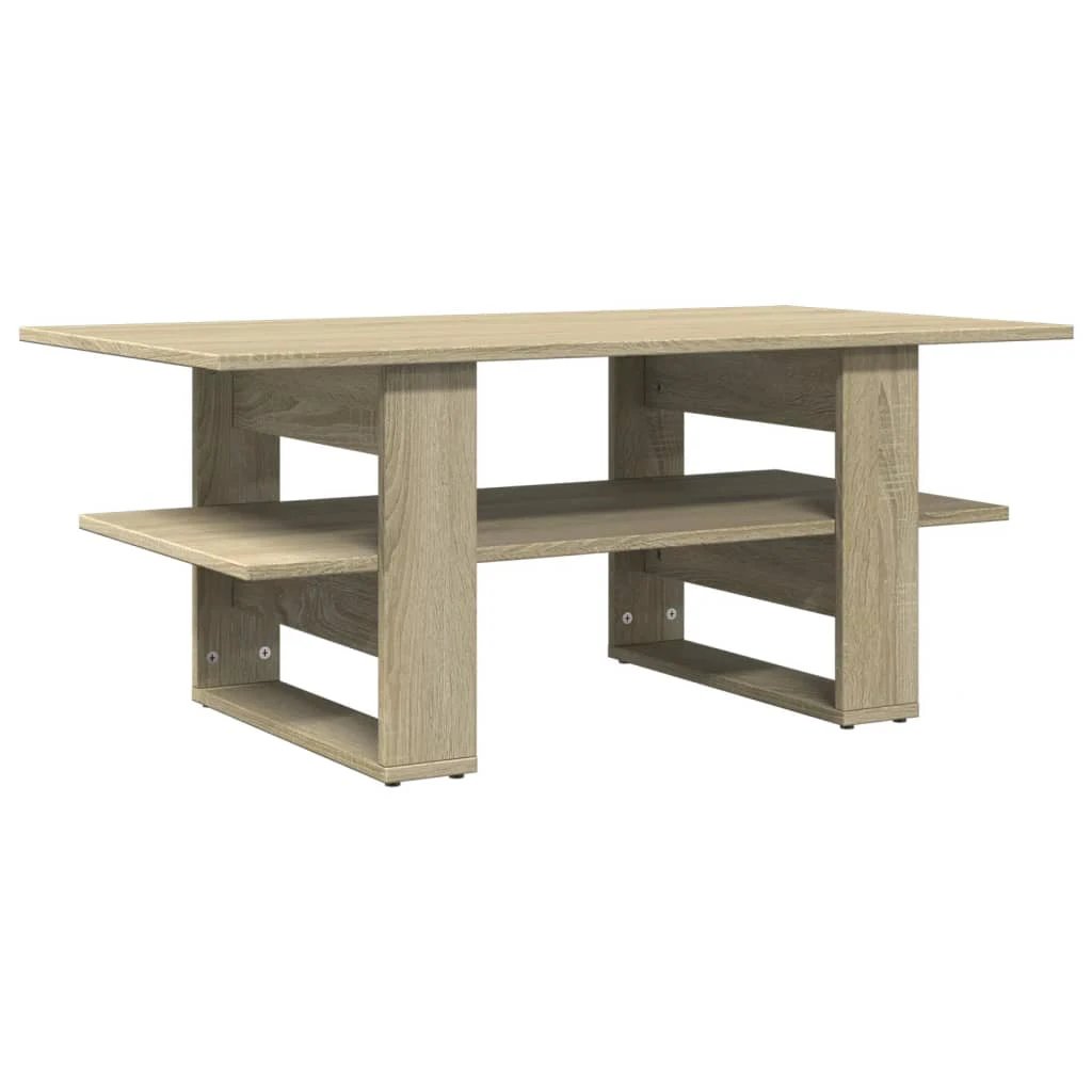 VidaXL Coffee Table Sonoma Oak 102x55x42 cm Moisture-Resistant Engineered Wood With Shelf Living Room by vidaXL