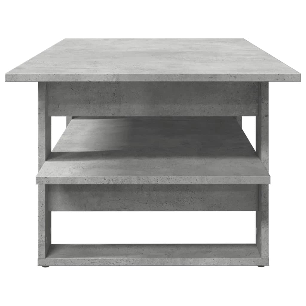 vidaXL Coffee Table 102x55x42 cm Concrete Grey Engineered Wood With Shelf Living Room by vidaXL