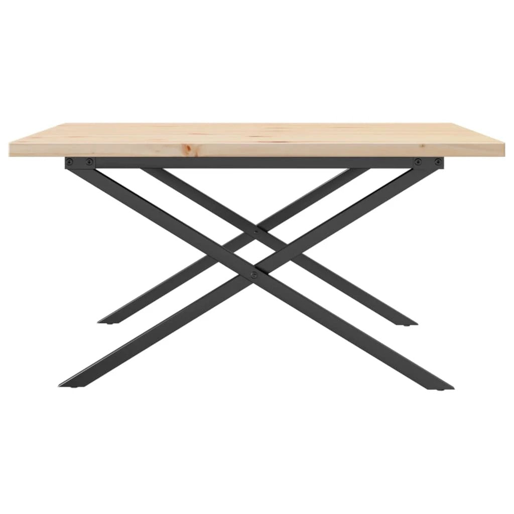 VidaXL Coffee Table 90x90x45.5 Pine CastIron Home by vidaXL