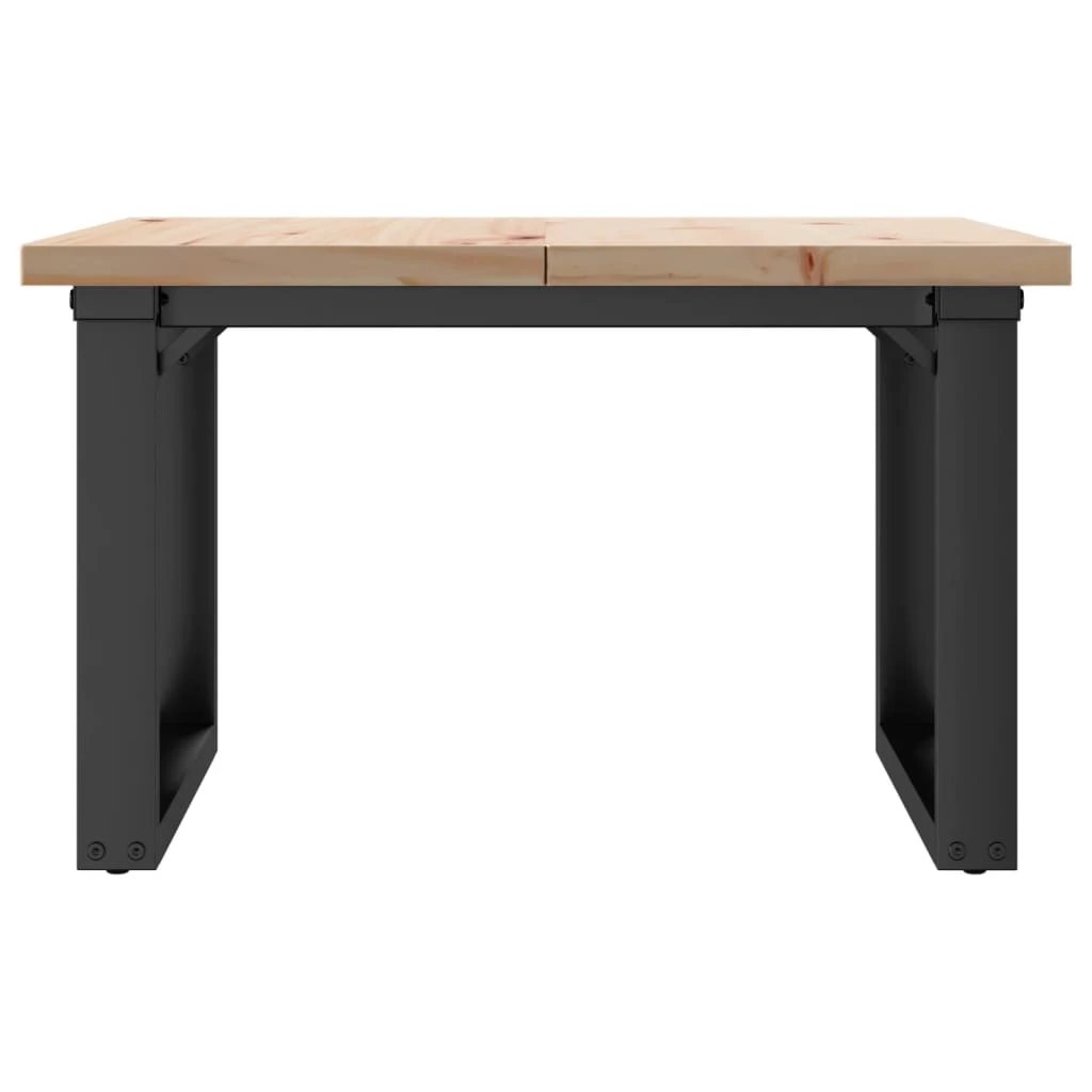 vidaXL vidaXL Coffee Table 60x60x40.5 Cm Solid Pine Wood Cast Iron Frame for Living Room - Coffee Table