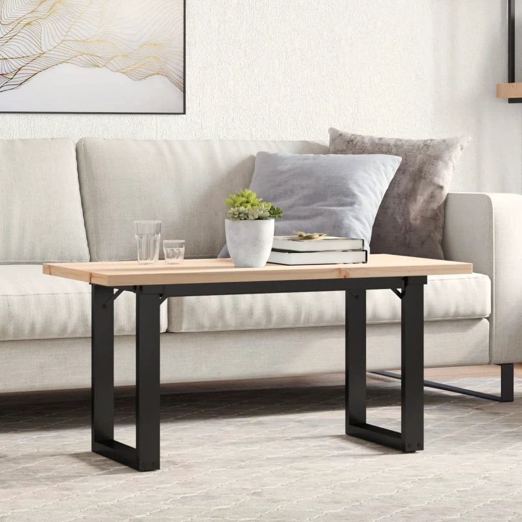 vidaXL Coffee Table 90x40x45.5 cm Pine Iron Home by vidaXL