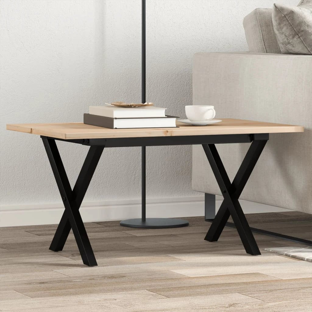 VidaXL Coffee Table 80x50x40 X Frame Living Room by vidaXL