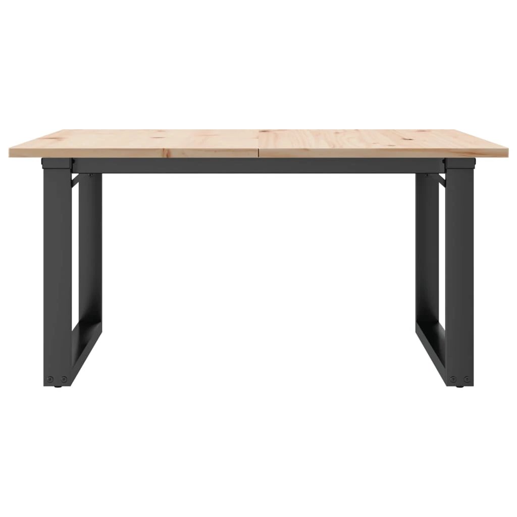 vidaXL O Frame Coffee Table 80x80x45 cm Solid Pine Wood And Cast Iron Living Room Centerpiece by vidaXL