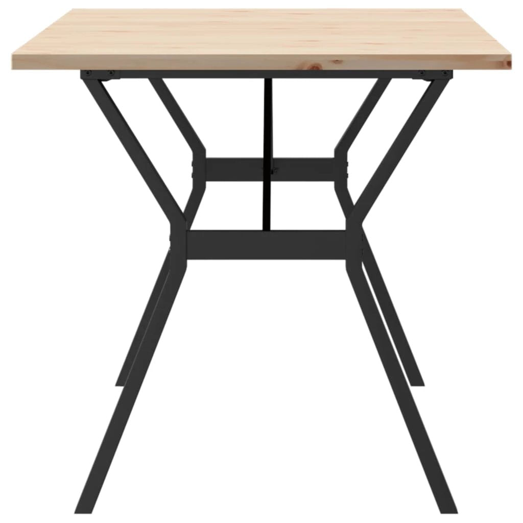 VidaXL Dining Table 140x80x75.5cm Pine Cast Iron by vidaXL
