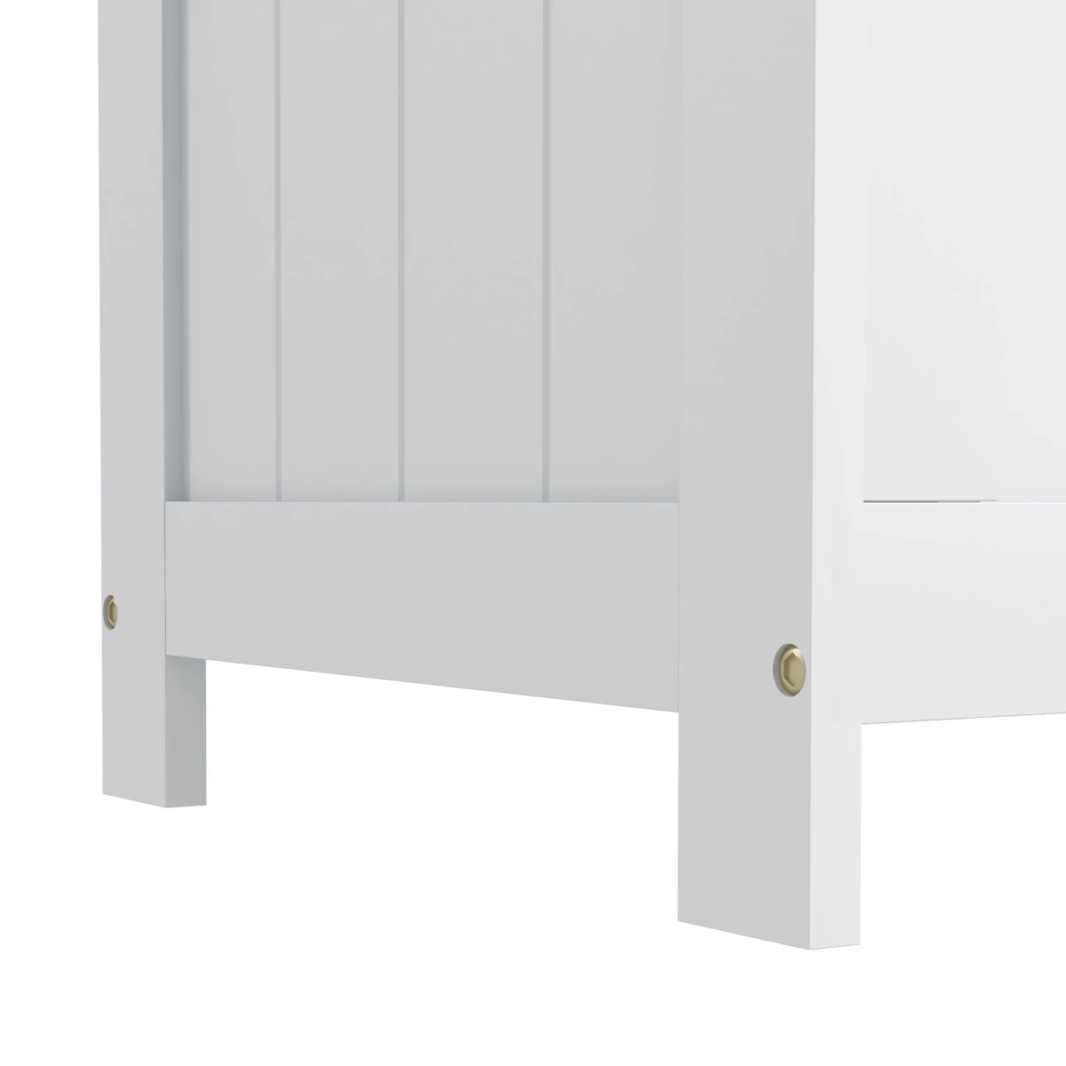 HOMCOM HOMCOM Storage Chest Bench Large White MDF With Two Safety Hinges For Living Room - Storage Box