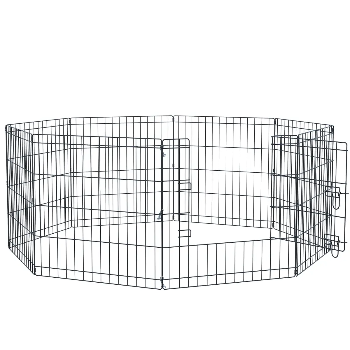 PawHut PawHut 8 Panel DIY Dog Pen with Door for Indoor/Outdoor Use, 76cm High - Pet Playpen
