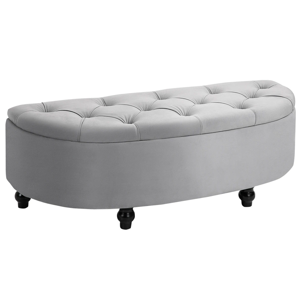 HOMCOM Tufted Ottoman 36in Velvet Living Room by HOMCOM