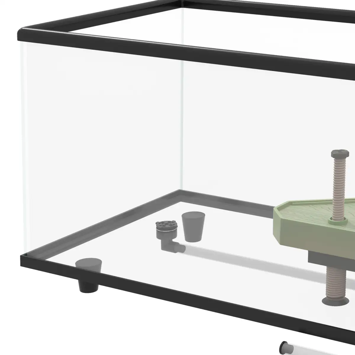 PawHut PawHut Turtle Tank 28L Glass Turtle Aquarium w/ Easy-Drain 45 x 25 x 29cm - Aquariums