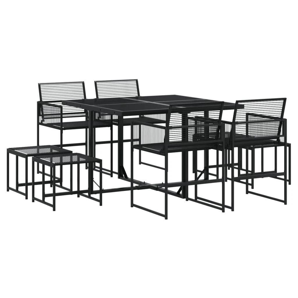 vidaXL VidaXL 9 Piece Garden Dining Set Durable Poly Rattan Patio - Garden Set