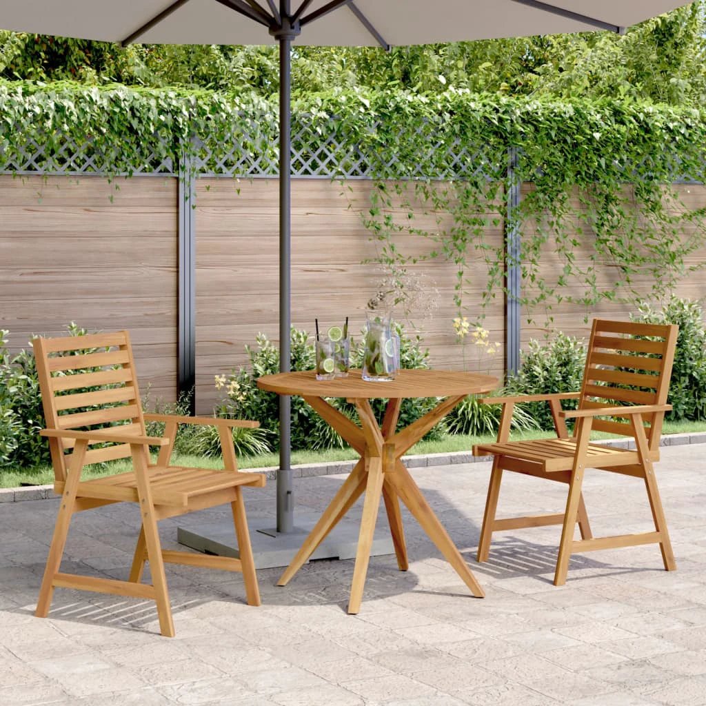 vidaXL 3 Piece Garden Dining Set Solid Wood Acacia by vidaXL