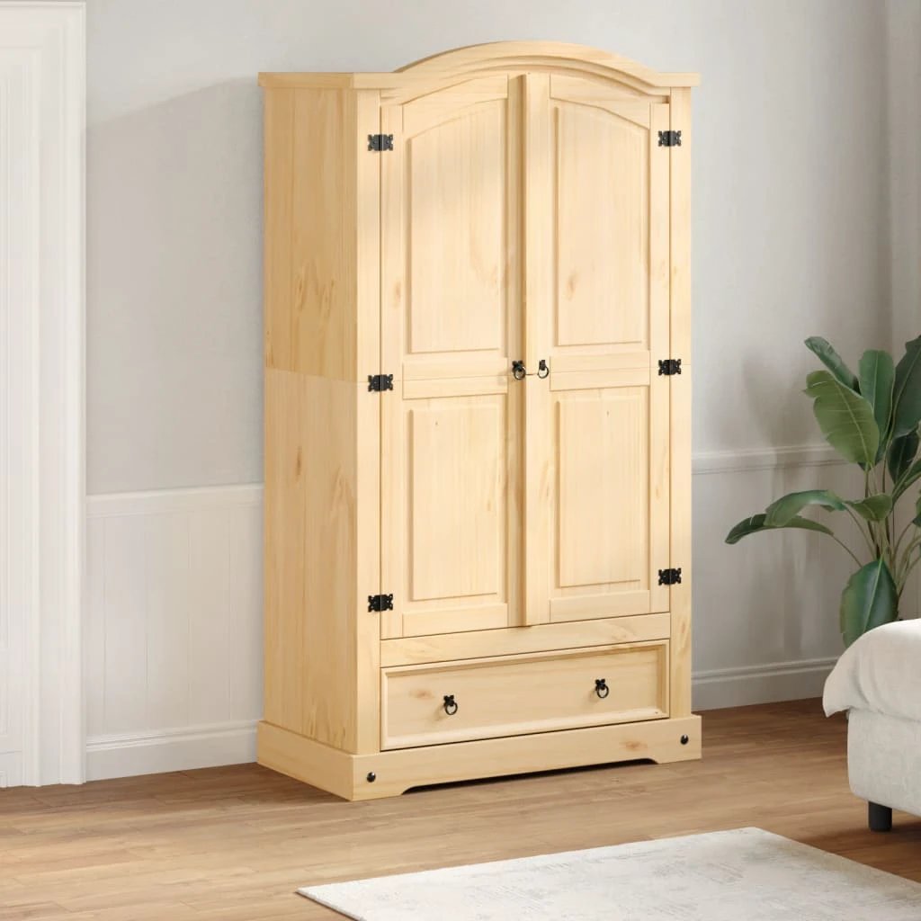 vidaXL vidaXL Wardrobe Corona 102x52x186 cm Solid Wood Pine - Wardrobe