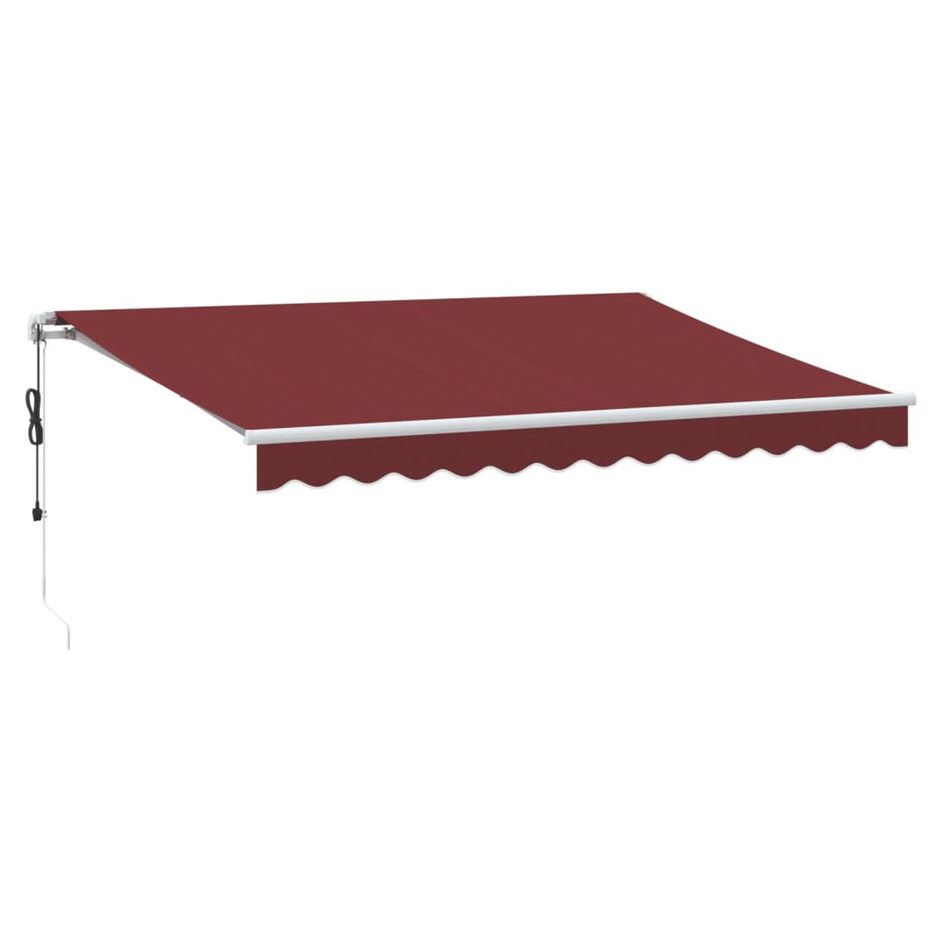 vidaXL Retractable Awning Burgundy 350x250cm by vidaXL