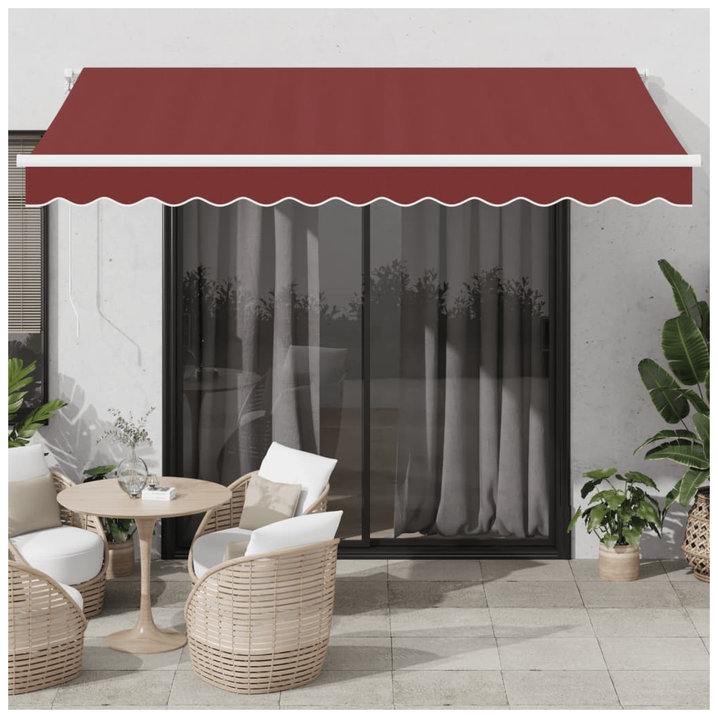 vidaXL Retractable Awning Burgundy 350x250cm by vidaXL