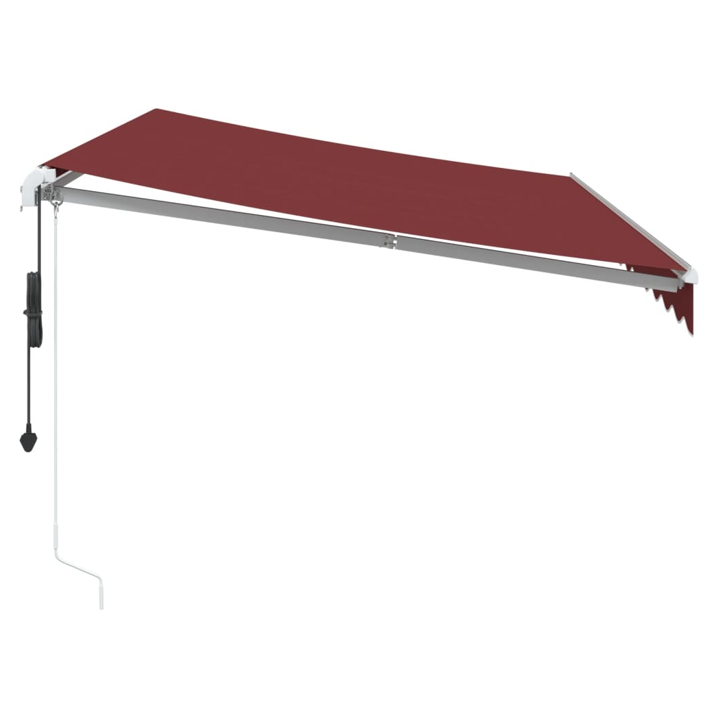 vidaXL Retractable Awning Burgundy 350x250cm by vidaXL