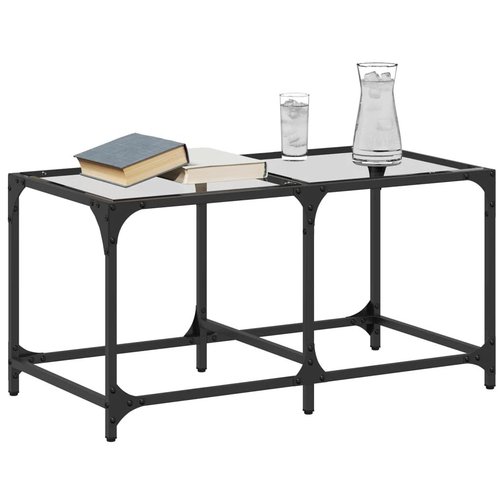 vidaXL Coffee Table 78.5x40x40 cm Glass Top Living Room by vidaXL