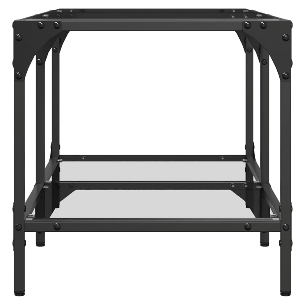 VidaXL Coffee Table 78.5x40x40cm Transparent Glass Top Home by vidaXL