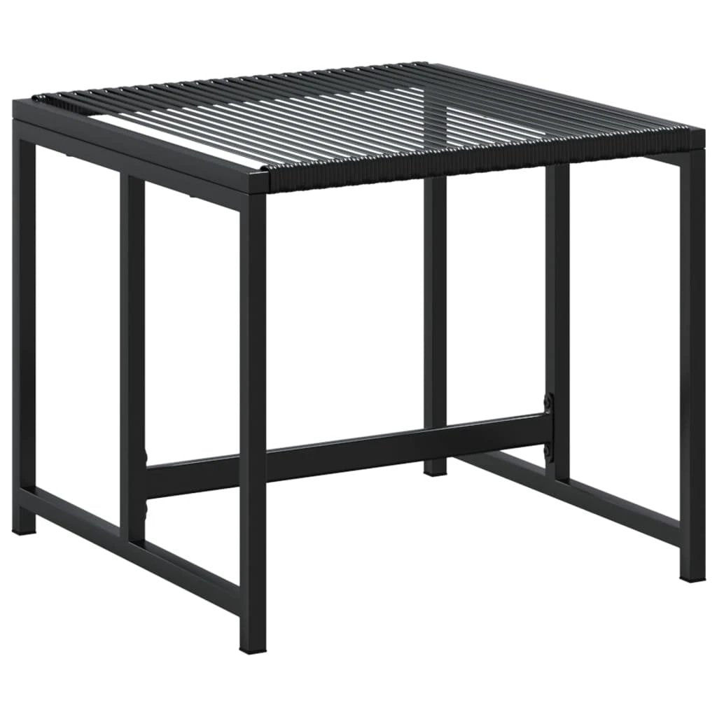 vidaXL 9 Piece Garden Dining Set Black Poly Rattan by vidaXL