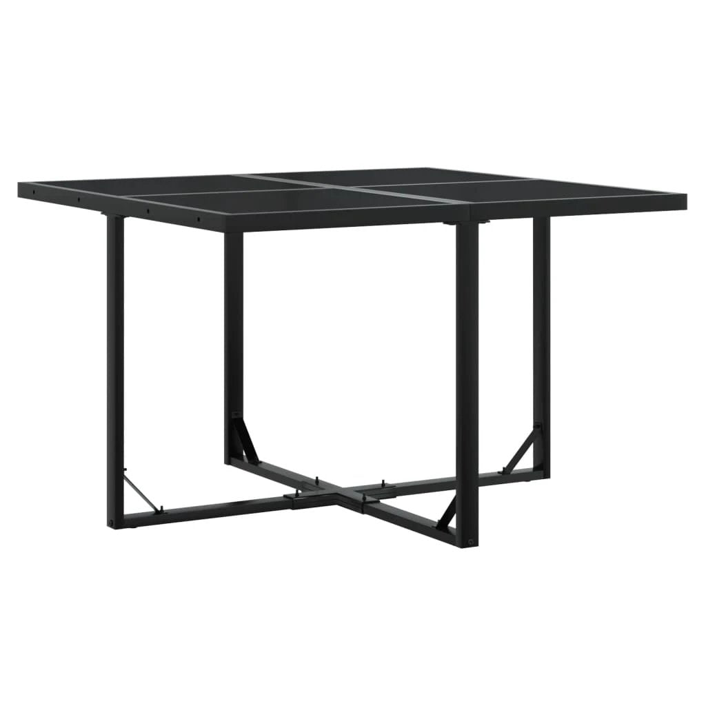 vidaXL vidaXL 9 Piece Garden Dining Set Black Poly Rattan - Uncategorized Garden Set