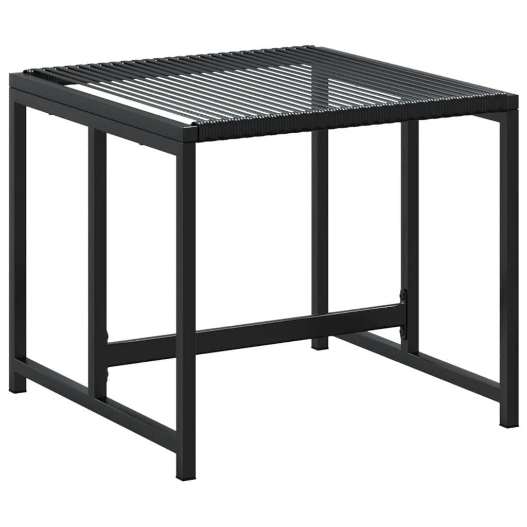 vidaXL 9 Piece Garden Dining Set Black Poly Rattan by vidaXL