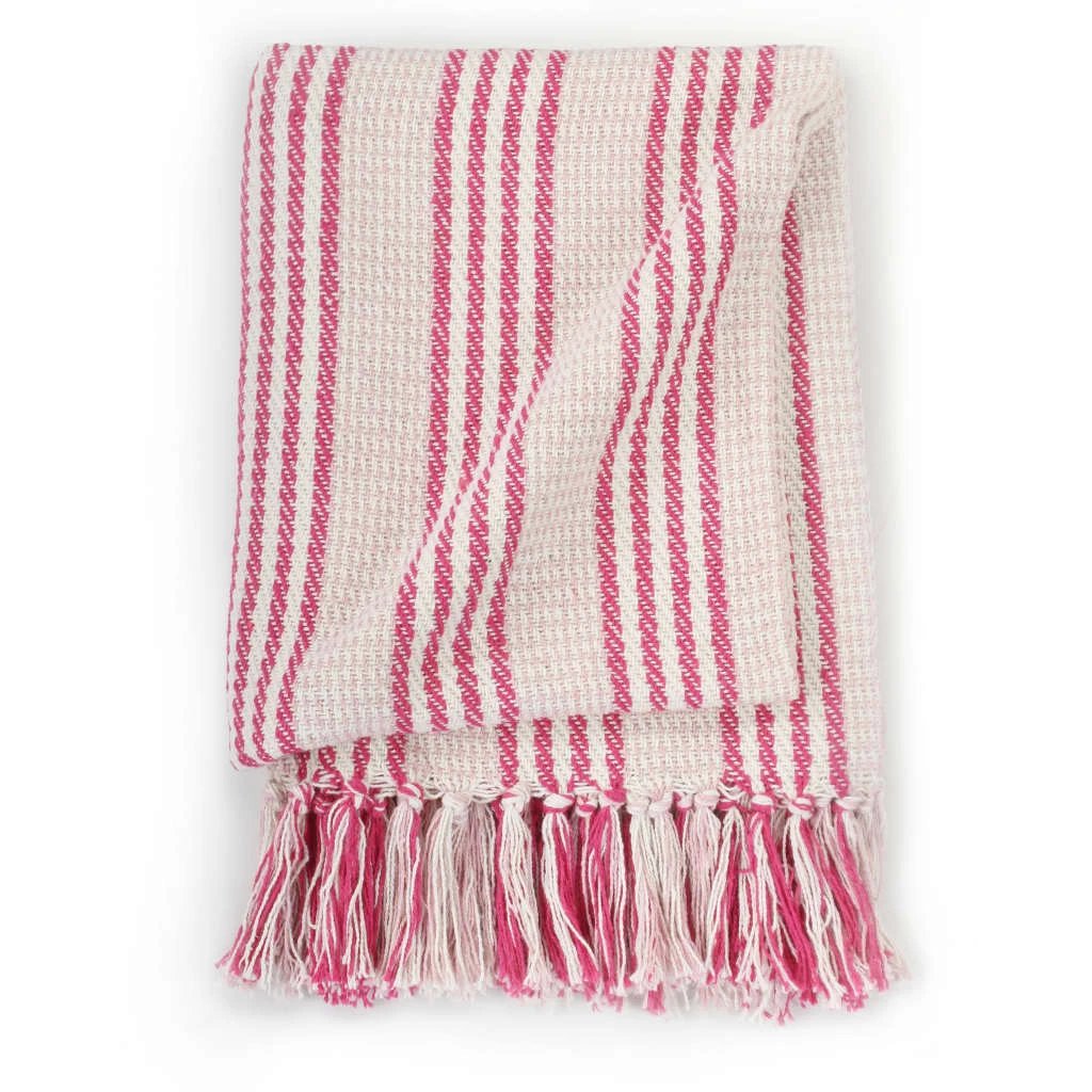 vidaXL vidaXL Cotton Throw Blanket 125x150 cm Grey with Tassels - Blankets Throws