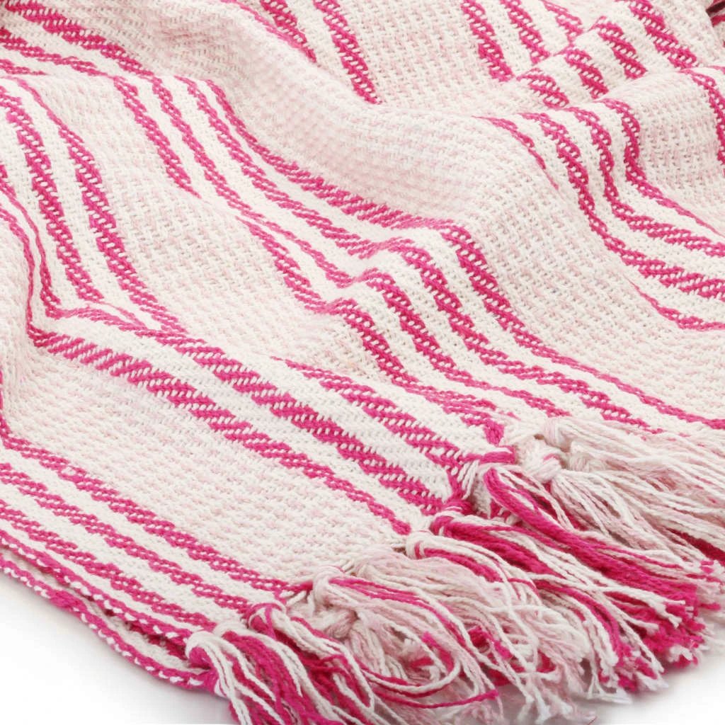 vidaXL vidaXL Cotton Throw Blanket 125x150 cm Grey with Tassels - Blankets Throws