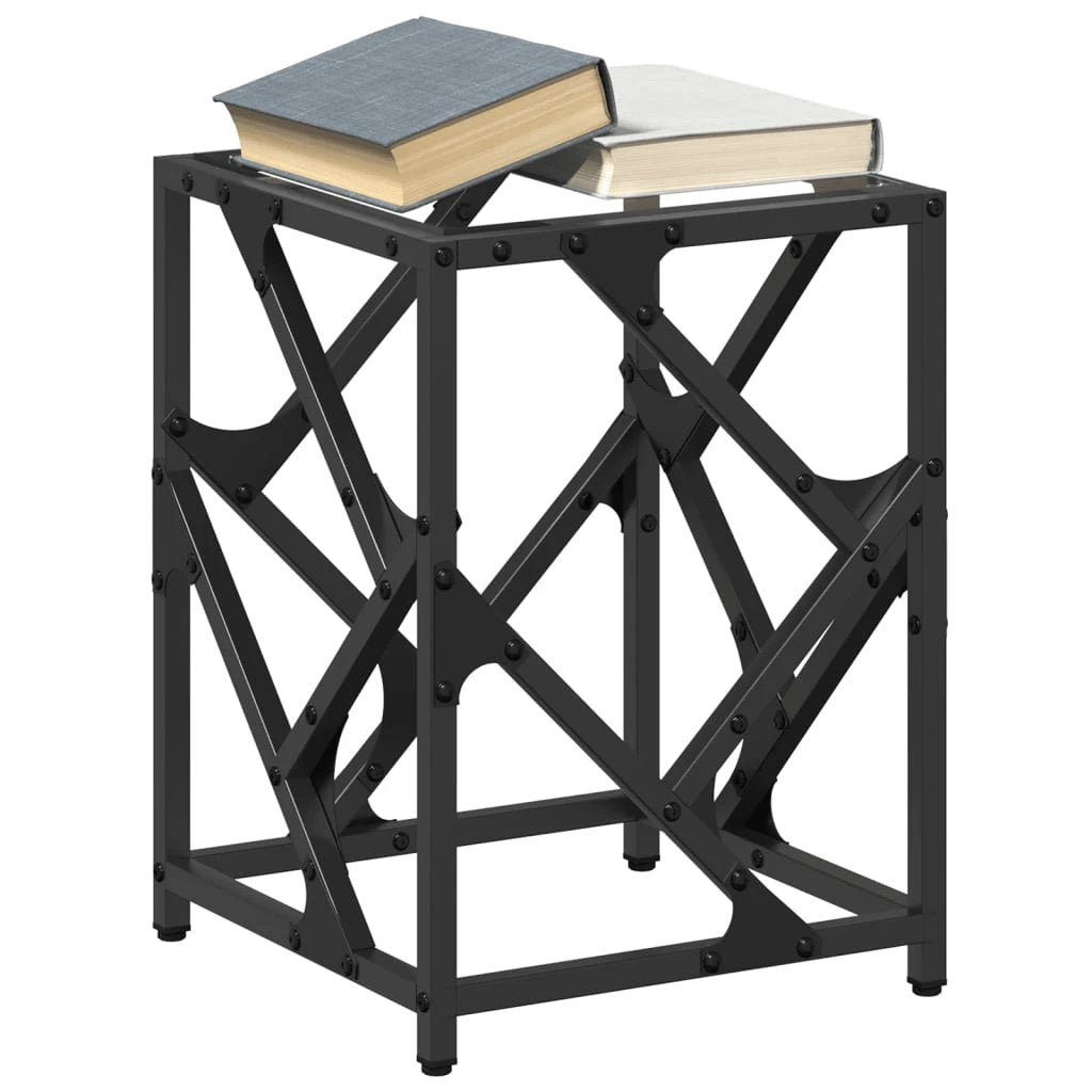 VidaXL Coffee Table 30x30x41 Cm Glass Top for Living Room by vidaXL