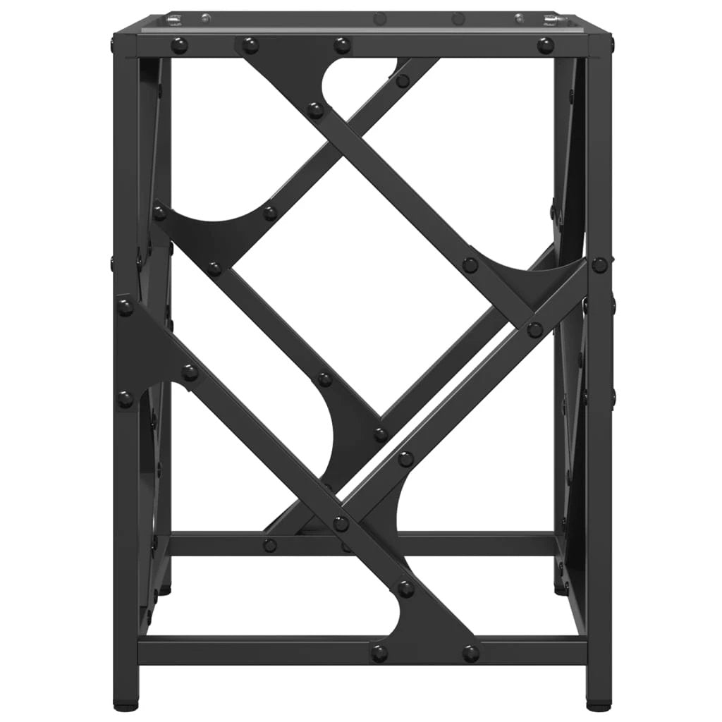 VidaXL Coffee Table 30x30x41 Cm Glass Top for Living Room by vidaXL
