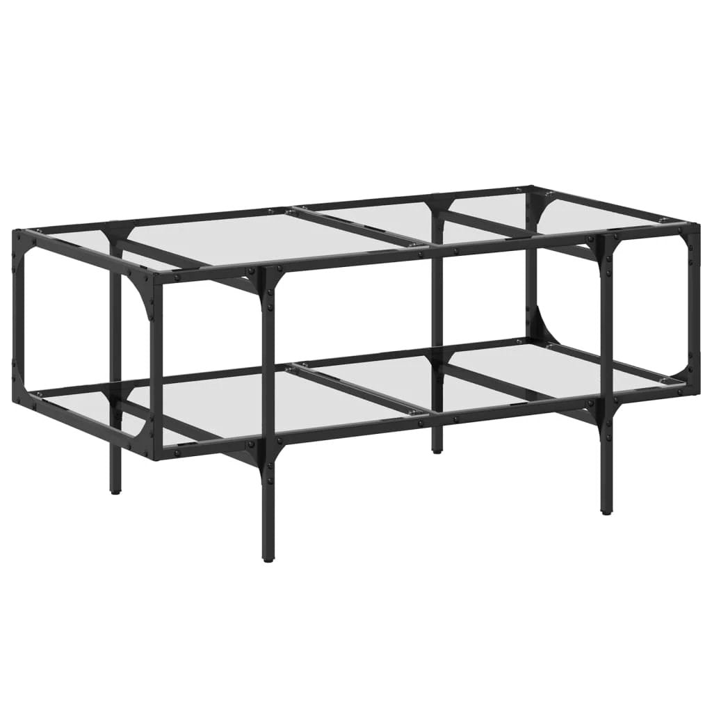 VidaXL Coffee Table 98.5 x 50 x 45 cm Glass Top Living Room by vidaXL