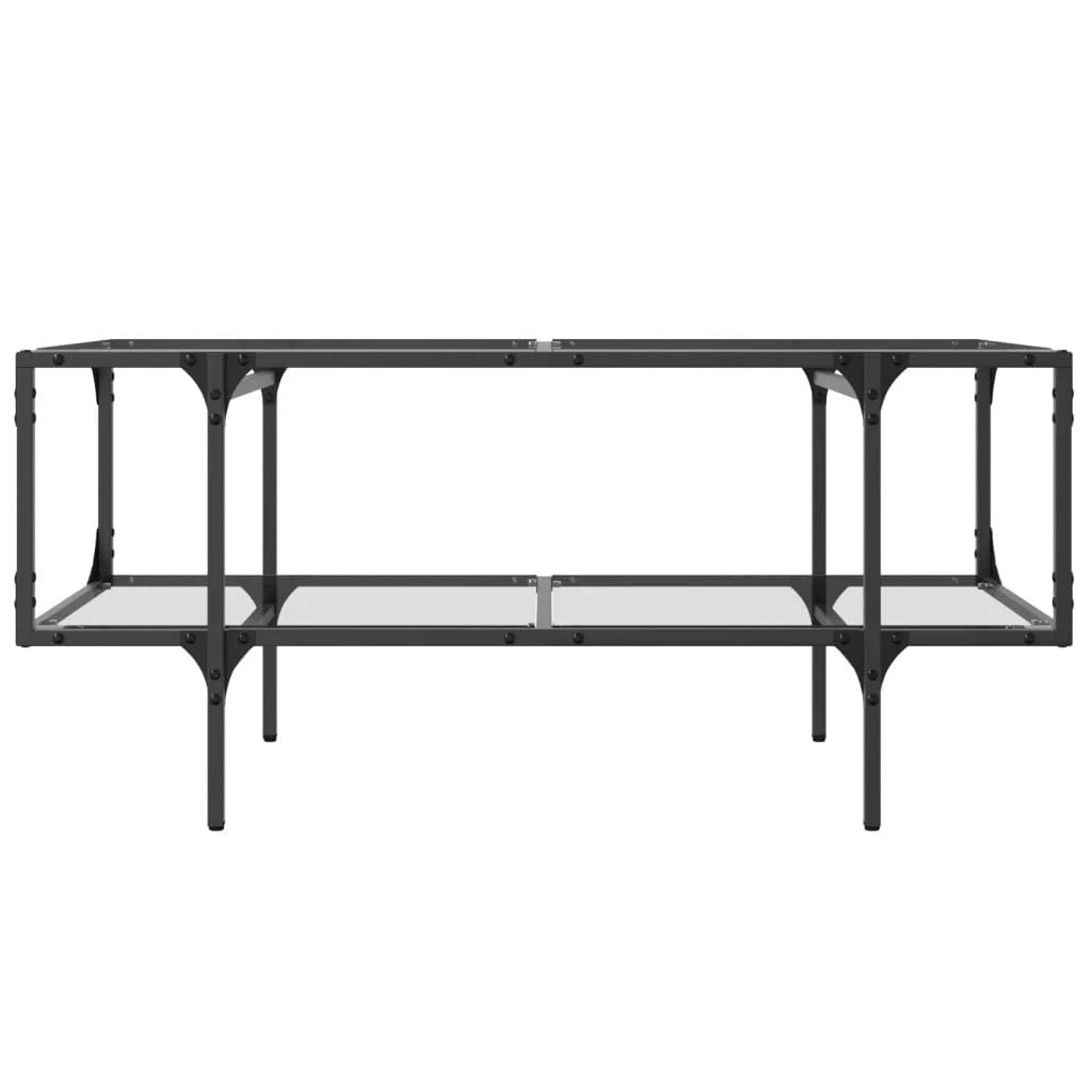 VidaXL Coffee Table 98.5 x 50 x 45 cm Glass Top Living Room by vidaXL