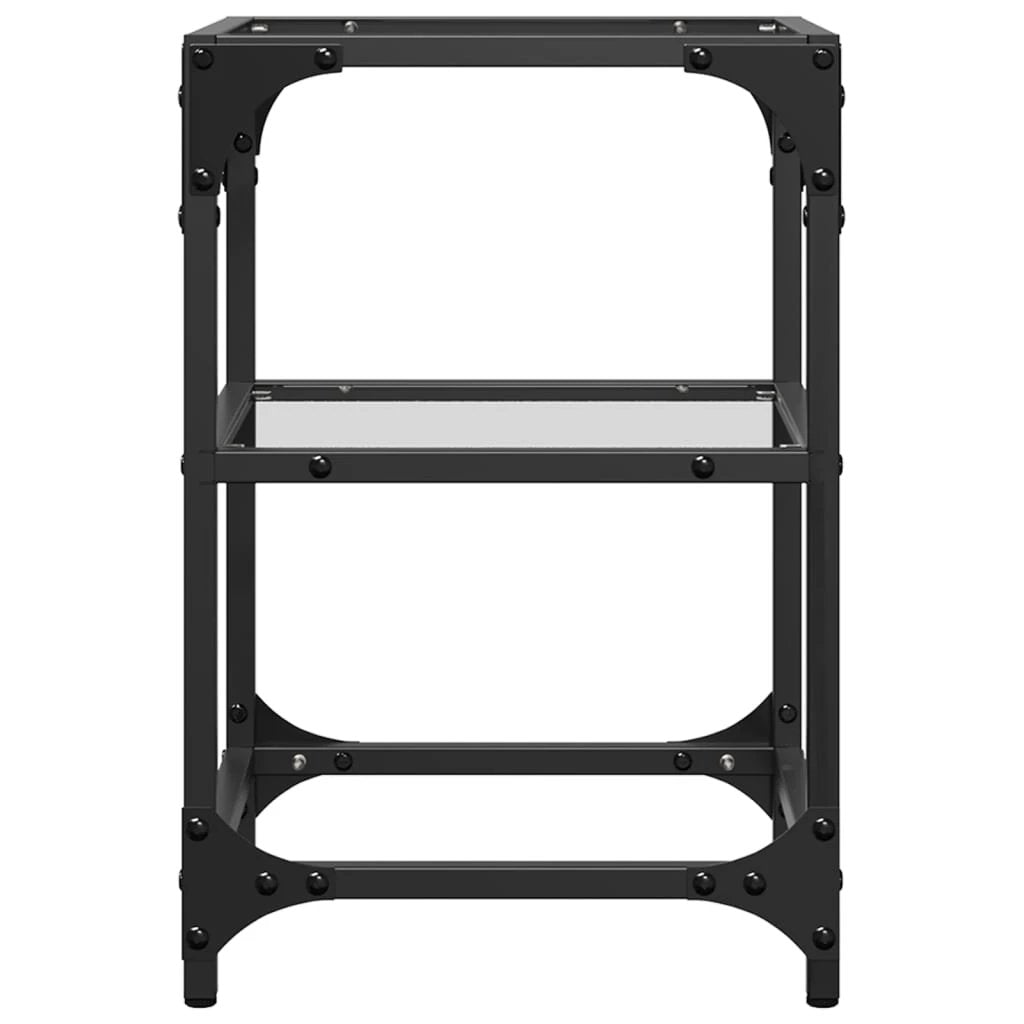 VidaXL Coffee Table 30x30x45cm Clear Glass Top Living Room by vidaXL