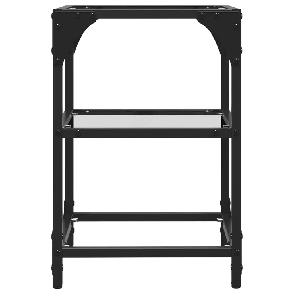 VidaXL Coffee Table 30x30x45cm Clear Glass Top Living Room by vidaXL