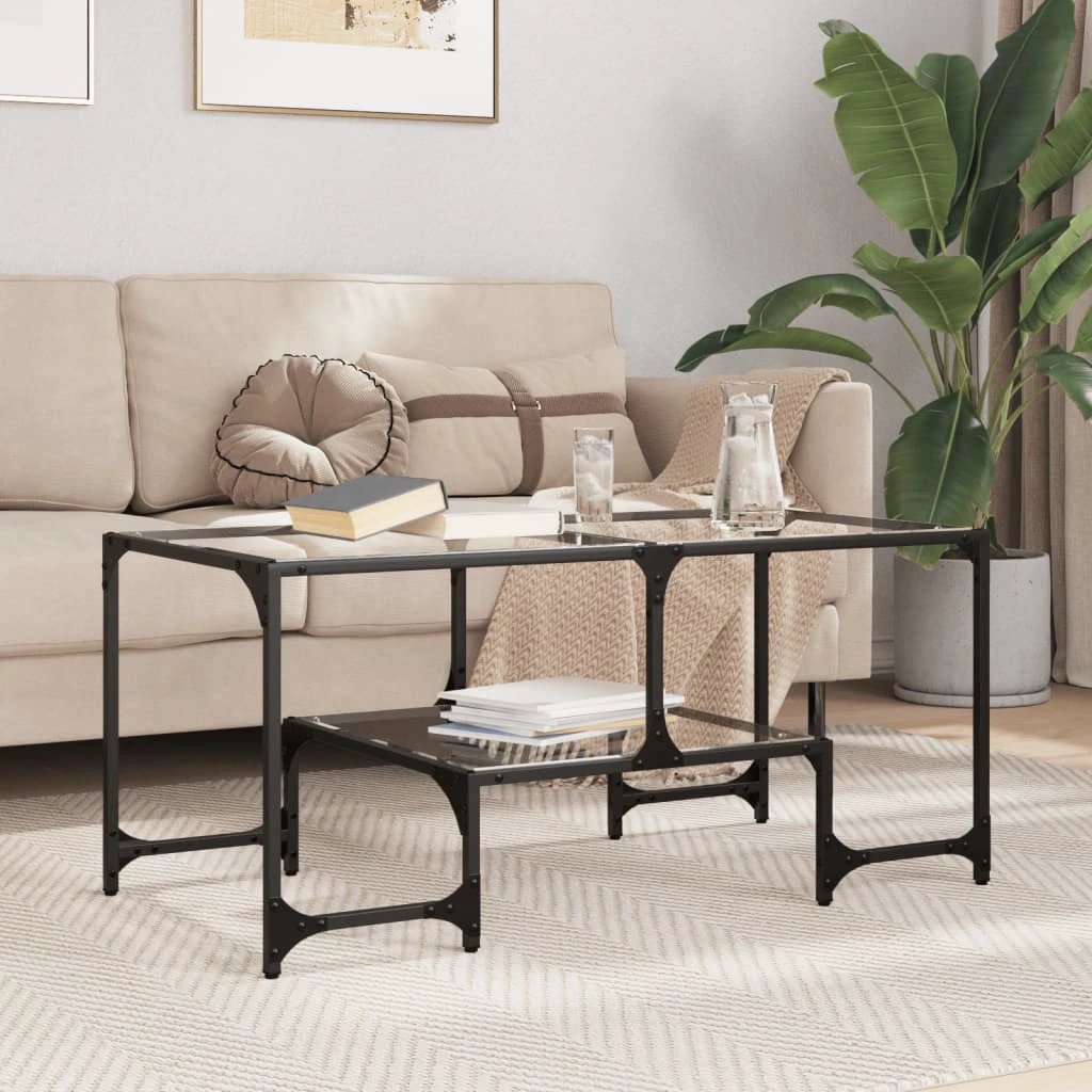 vidaXL Coffee Table 98.5x50x45 Clear Glass LivingRoom by vidaXL