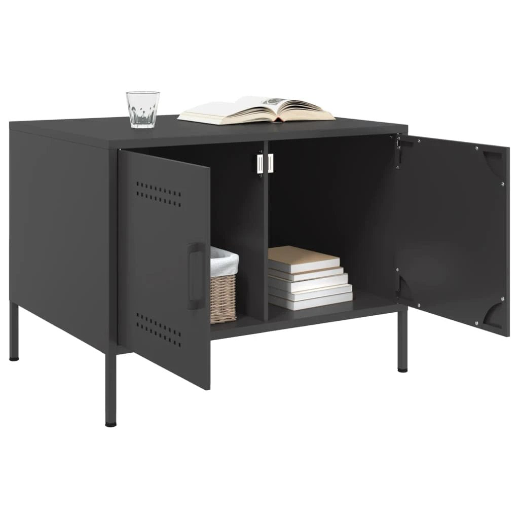 VidaXL Coffee Table 68x50x50.5 Cold Rolled Steel Black by vidaXL