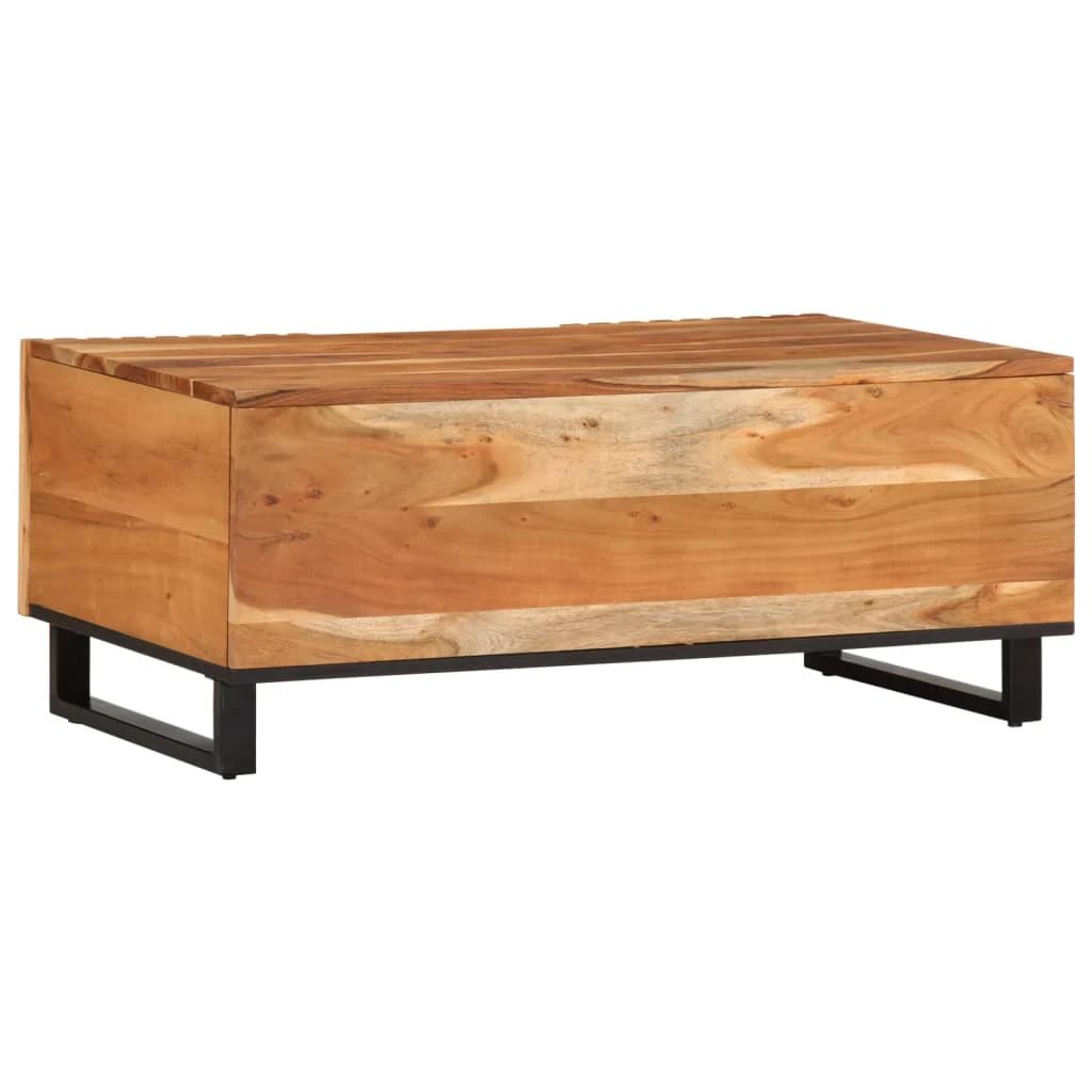 VidaXL Coffee Table 100x55x40 Solid Acacia Wood Living Room by vidaXL
