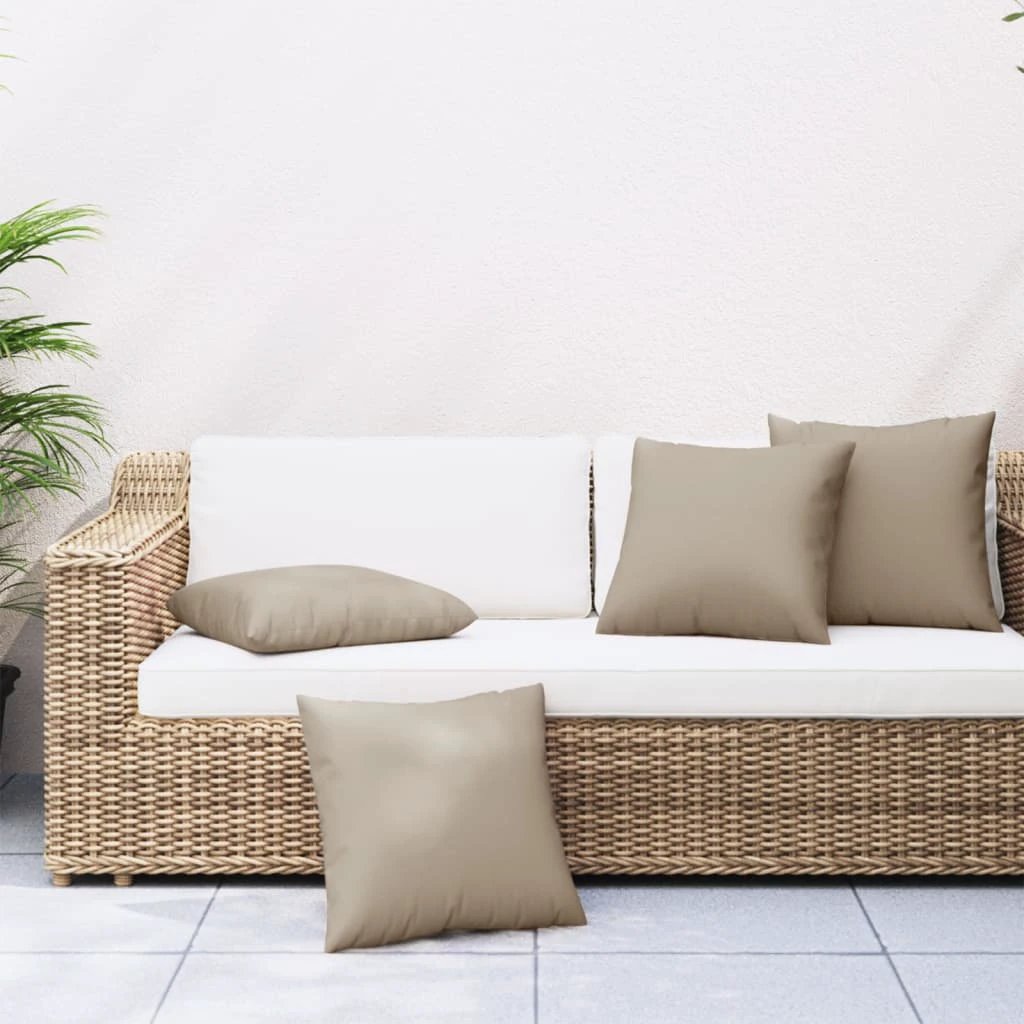 VidaXL Sofa Cushions 40x40 cm Beige Polyester Outdoor 4 Pcs by vidaXL