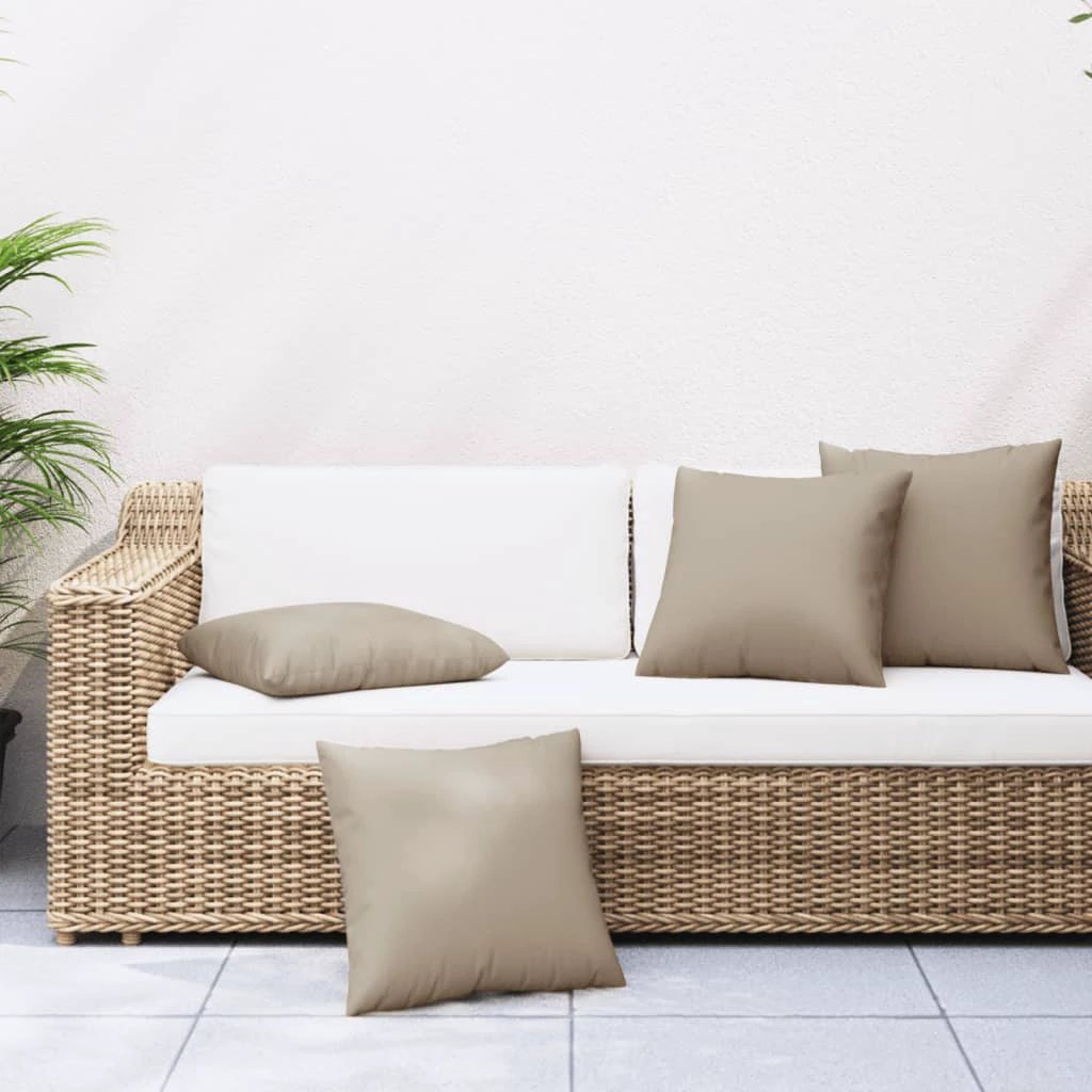 VidaXL Sofa Cushions 40x40 cm Beige Polyester Outdoor 4 Pcs by vidaXL