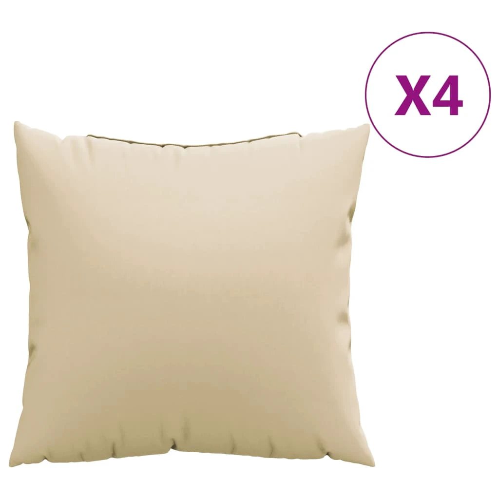 vidaXL VidaXL Sofa Cushions 40x40 cm Beige Polyester Outdoor 4 Pcs - Sofa